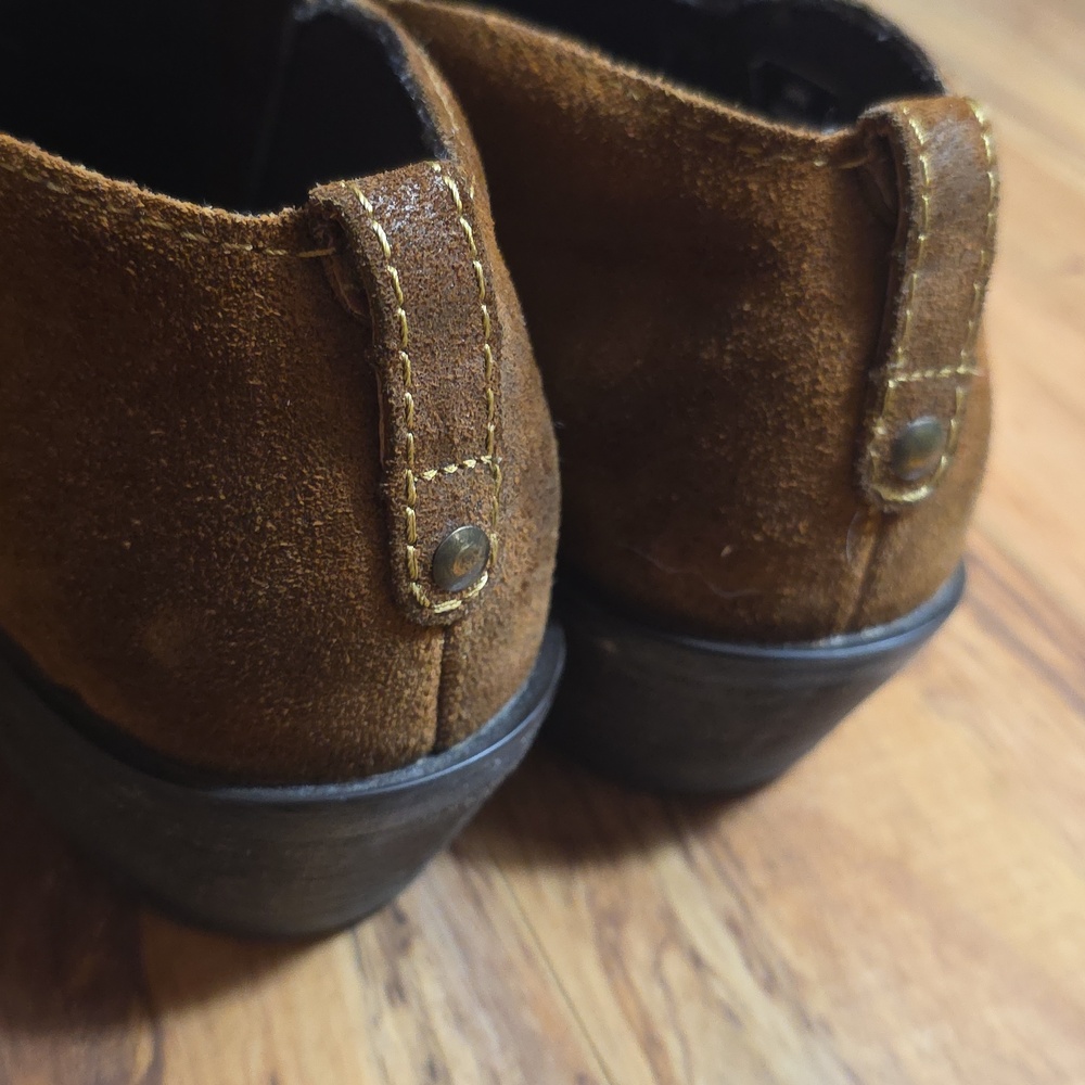 Laredo Ryder Brown Suede Ankle Western Boots Womens 9.5 - Picture 6 of 9
